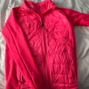Calvin Klein, neon pink, fitted windbreak